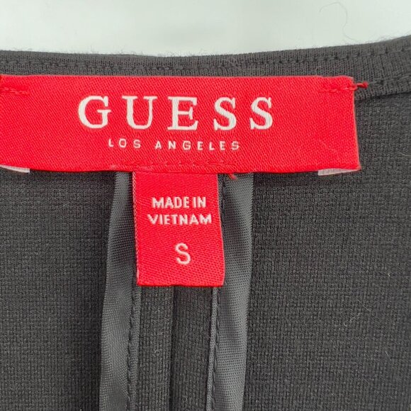 GUESS Women’s Black Open Front Blazer Jacket with Zipper Pockets - Size Small - Picture 7 of 10